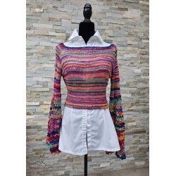 Pull  multicolore  tricot -...